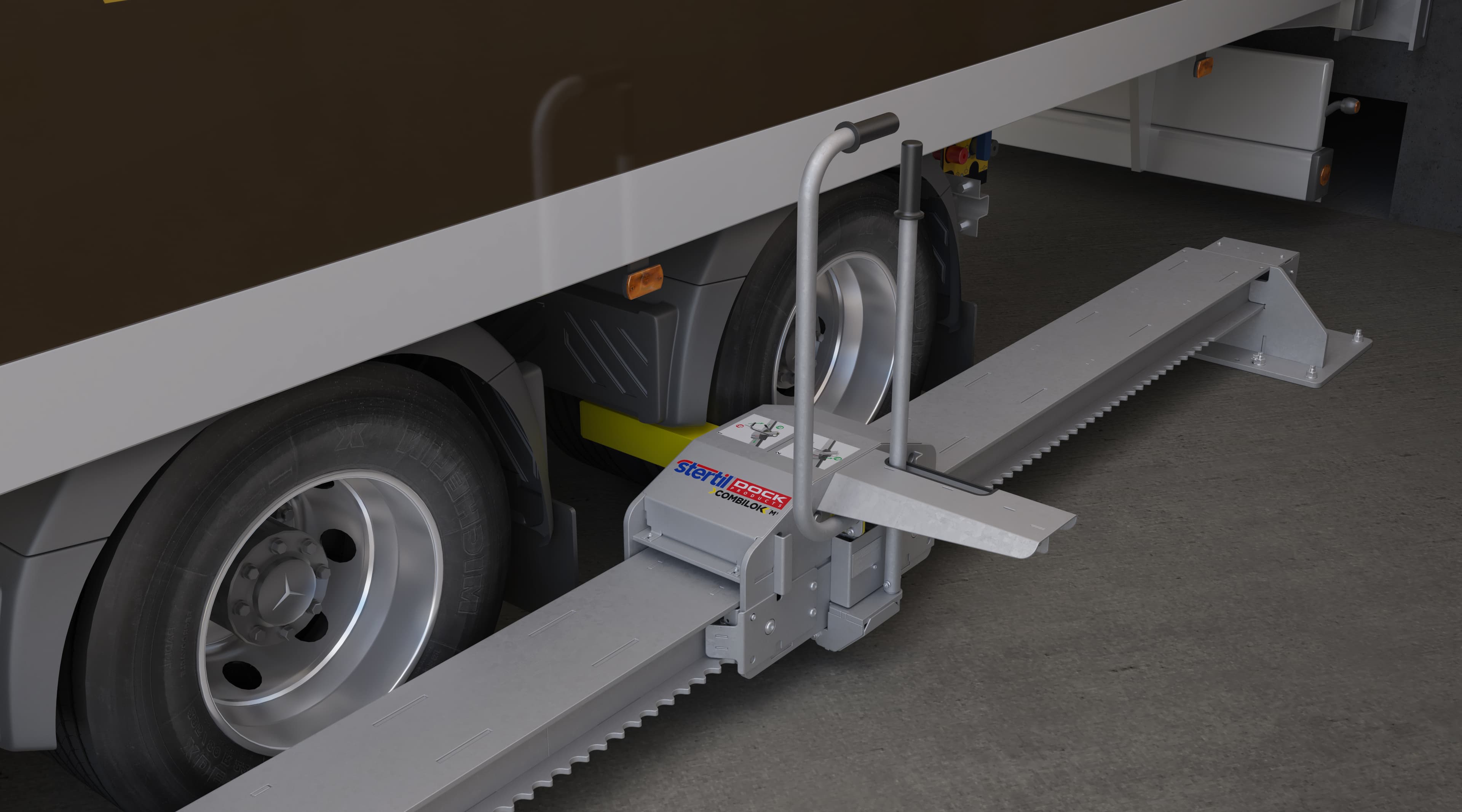 Wheel detection sensor to ensure the correct position in front of the wheel