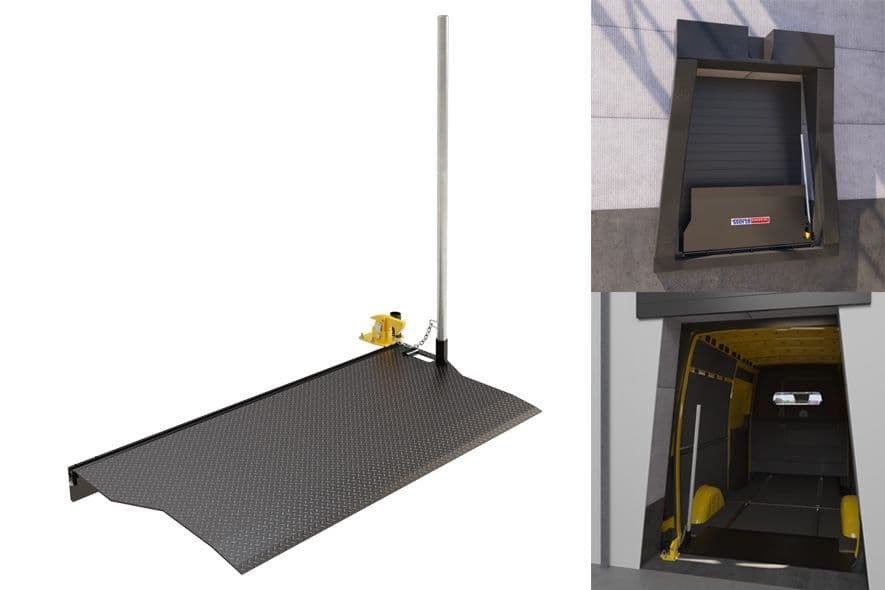 Van bridge plate for smooth loading and unloading of vans